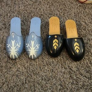 Frozen Elsa and Anna Set of Two Pairs of Decorative Mules play high heels